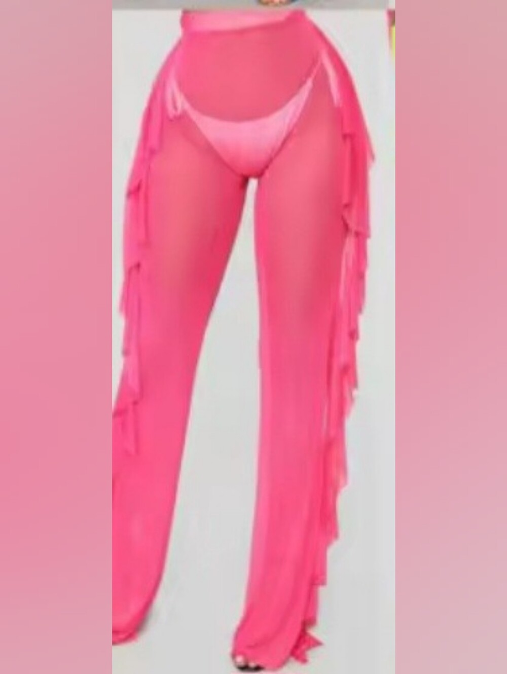 Fashion Nova Fuchsia Sheer Cover-Up